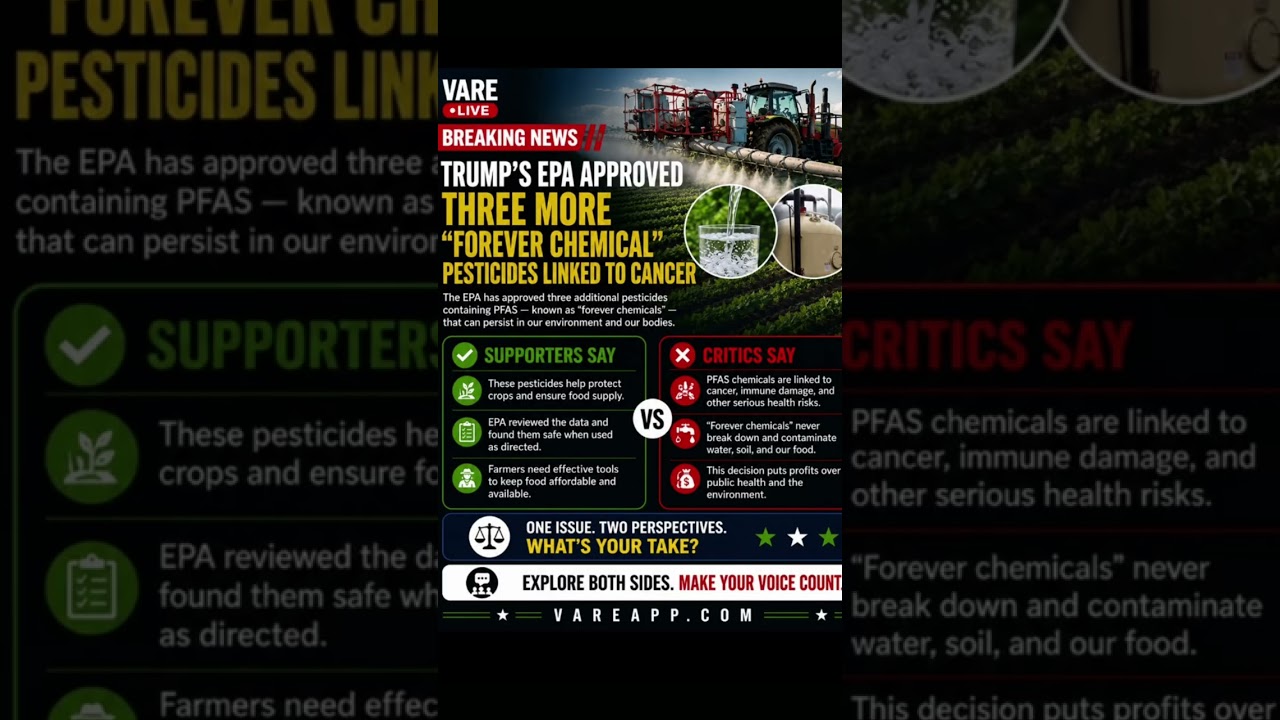 Trump's EPA Approves Cancer-Causing 'Forever Chemical' Pesticides! #shorts